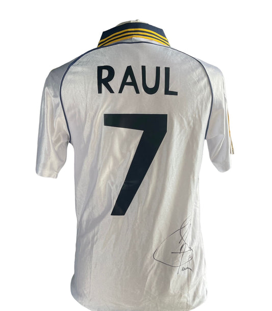 Gesigneerd Raúl González Blanco Real Madrid 1998-2000 shirt met echtheidscertificaat