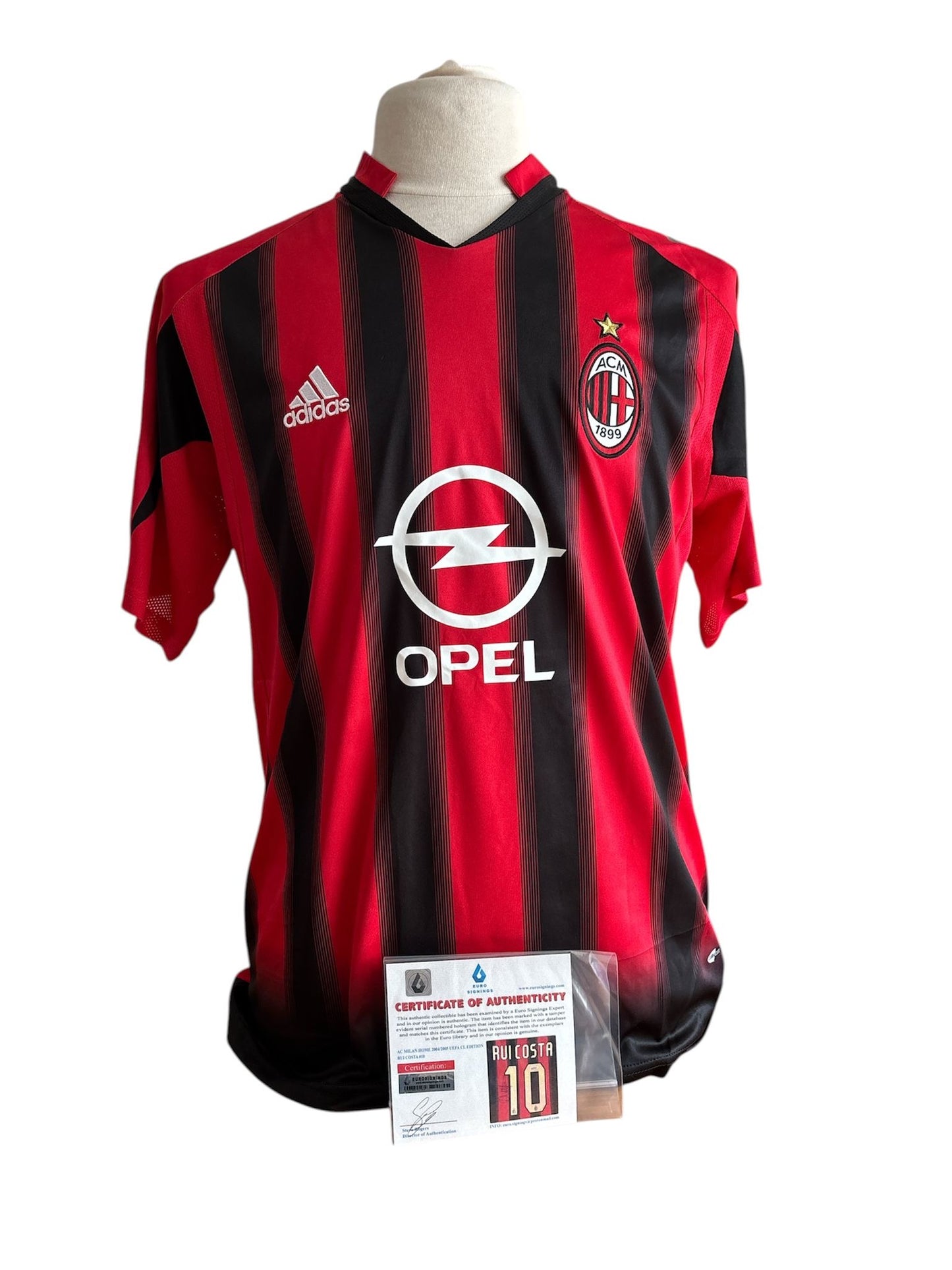 Rui Costa signed AC Milan 2004-2005 shirt