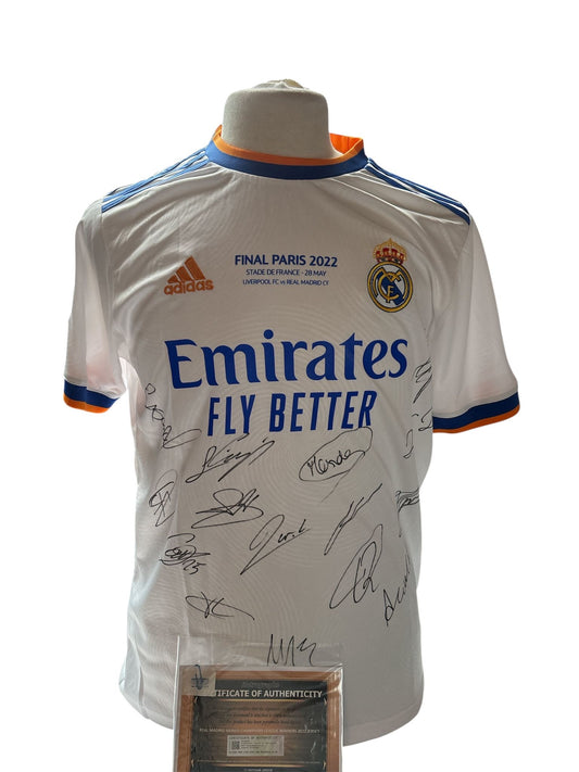 Team gesigneerd Real Madrid 2021-2022 shirt