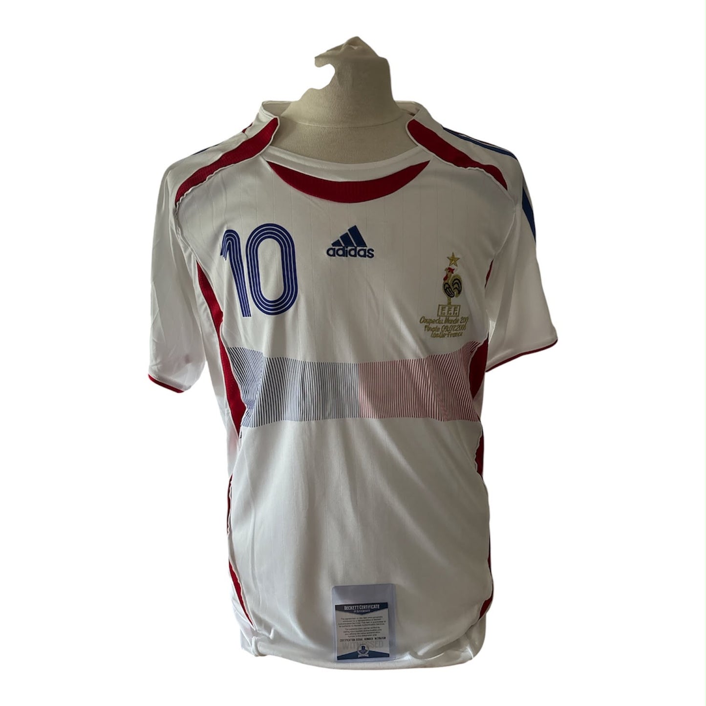 Zinédine Zidane gesigneerd Frankrijk 2006 WK-finale shirt met certificaat