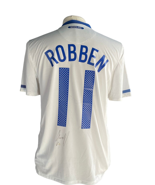 Gesigneerd Arjen Robben Nederlands elftal 2010 shirt met echtheidscertificaat