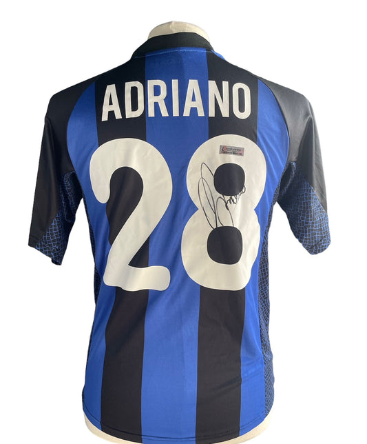 Gesigneerd Adriano Leite Ribeiro Inter Milan 2001-2002 shirt met echtheidscertificaat