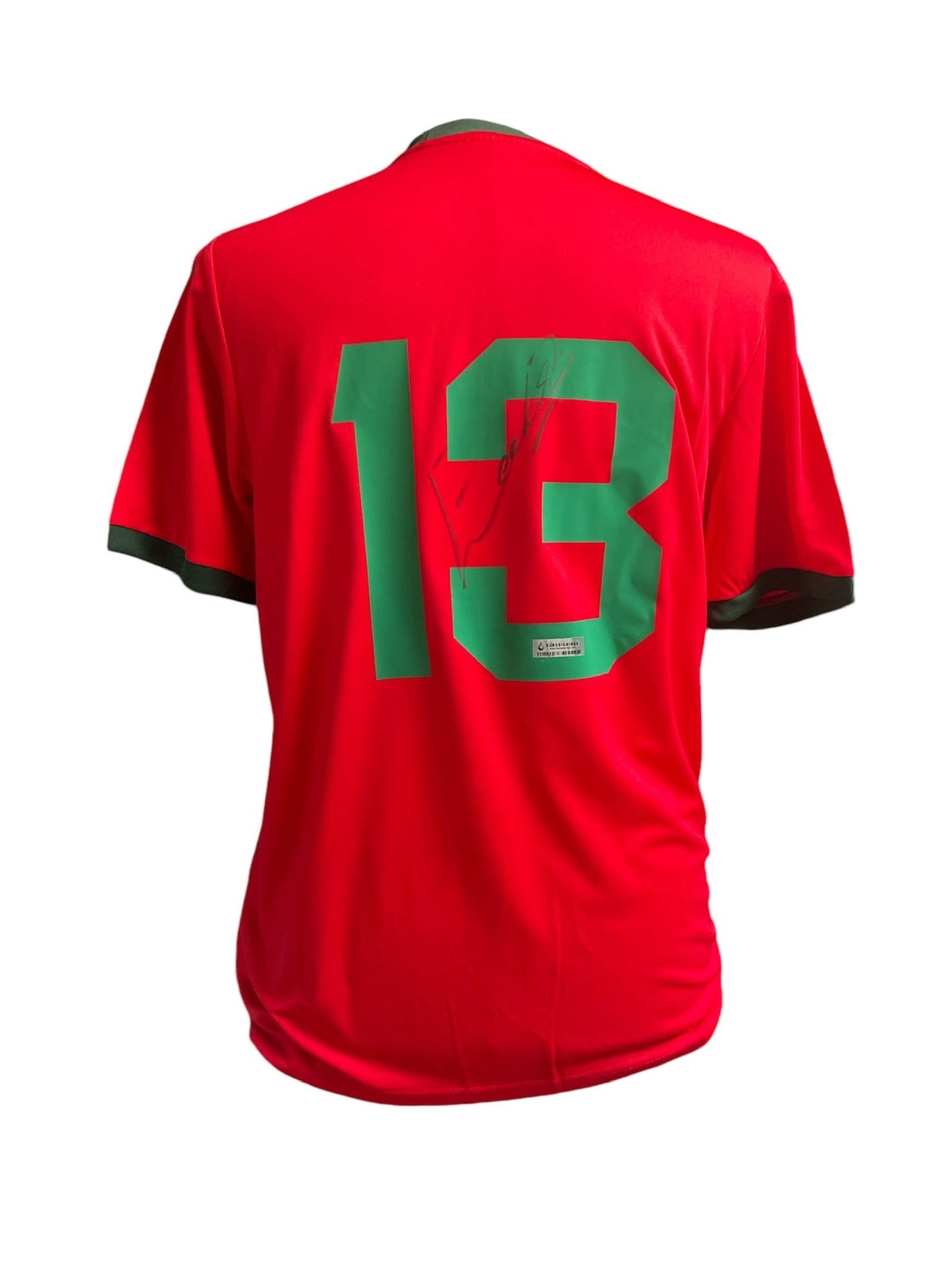 Eusebio gesigneerd Portugal WK 1966 shirt met echtheidscertificaat