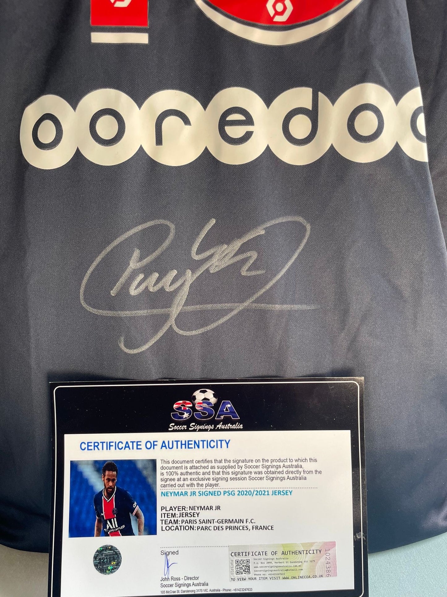 Gesigneerd Neymar JR Paris Saint Germain 2020-2021 shirt met echtheidscertificaat