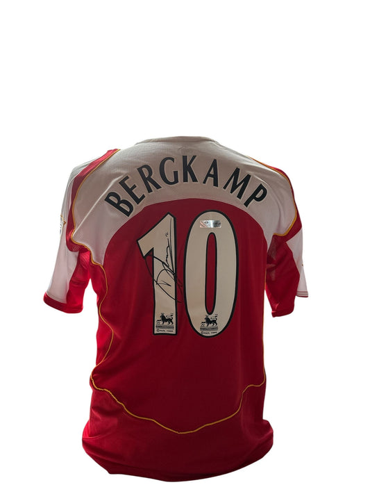 Dennis Bergkamp gesigneerd Arsenal 2004-2005 shirt met echtheidscertificaat