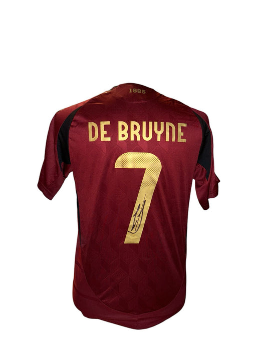 Kevin de Bruyne gesigneerd België 2024-2026 shirt met echtheidscertificaat