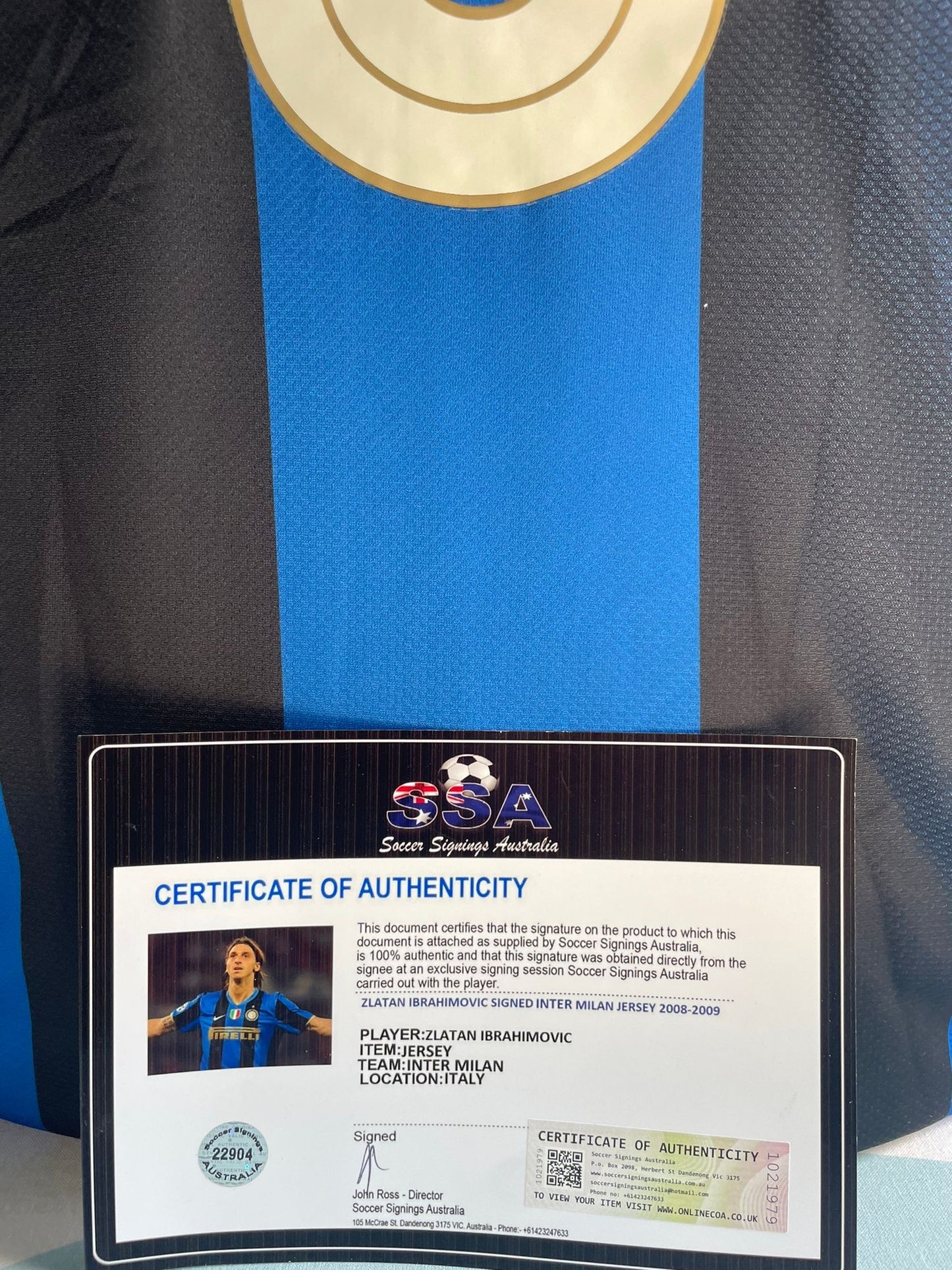 Gesigneerd Zlatan Ibrahimović Inter Milan 2008-2009 shirt met echtheidscertificaat
