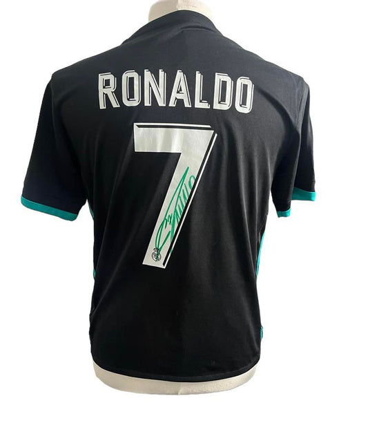 Cristiano Ronaldo gesigneerd Real Madrid 2017/18 uitshirt met certificaat