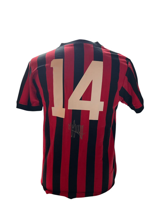Johan Cruijff gesigneerd AC milan shirt met echtheidscertificaat