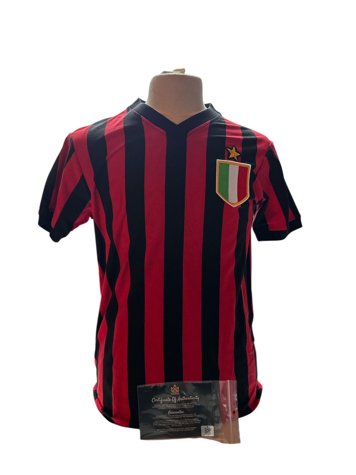 Johan Cruijff gesigneerd AC milan shirt met echtheidscertificaat