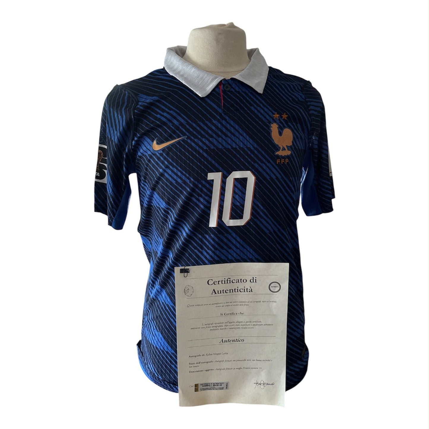 Kylian Mbappé gesigneerd Frankrijk WK 2026 shirt met certificaat