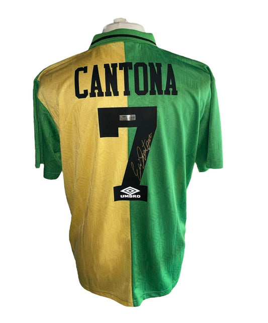 Eric Cantona gesigneerd Manchester United 93/94 shirt met certificaat