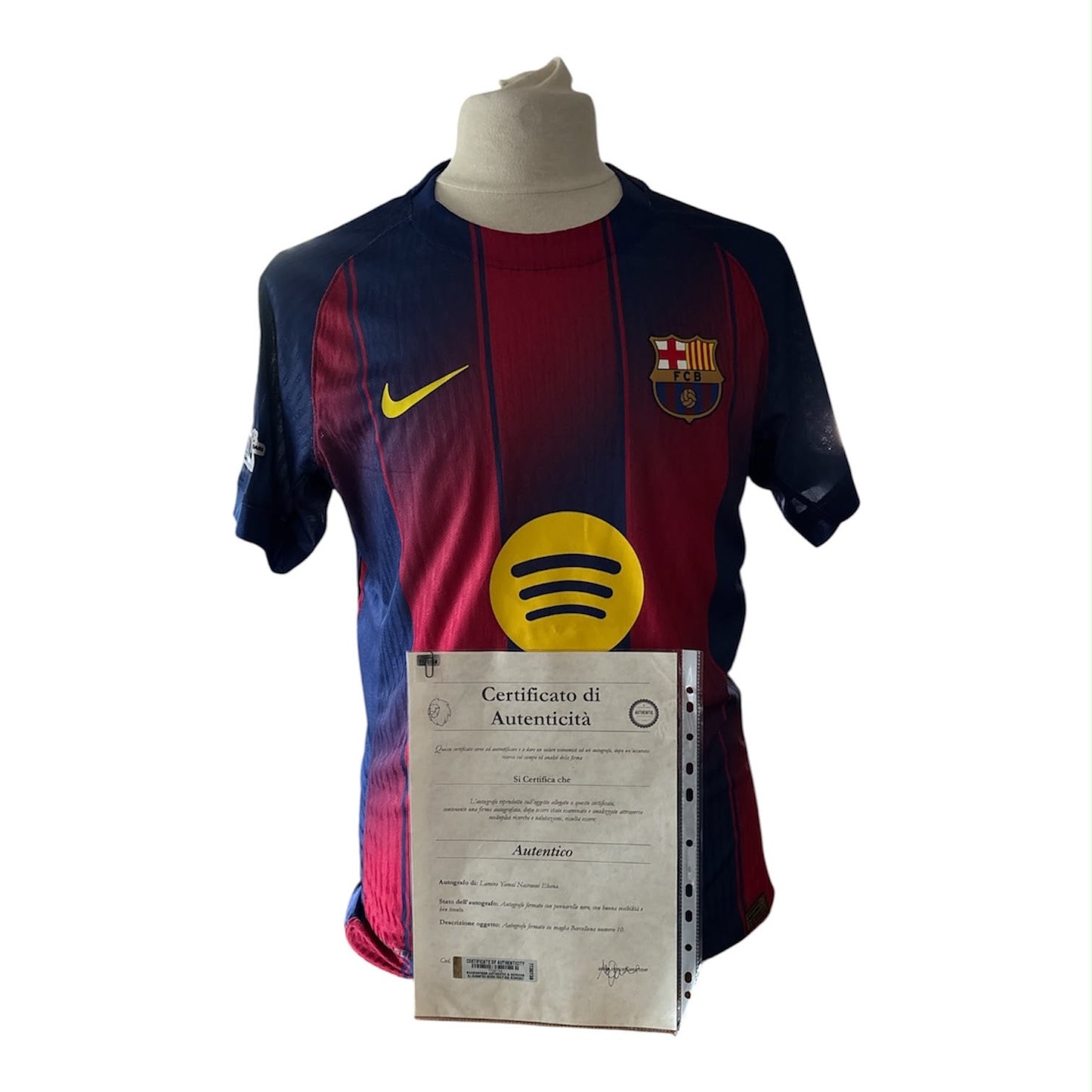 Lamine Yamal gesigneerd FC Barcelona 2025-2026 shirt met certificaat