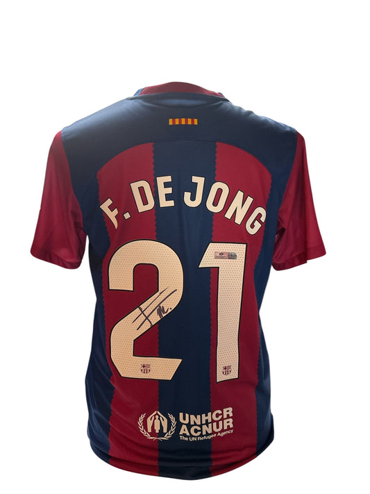 Frenkie de Jong gesigneerd Barcelona 2023-2024 met echtheidscertificaat