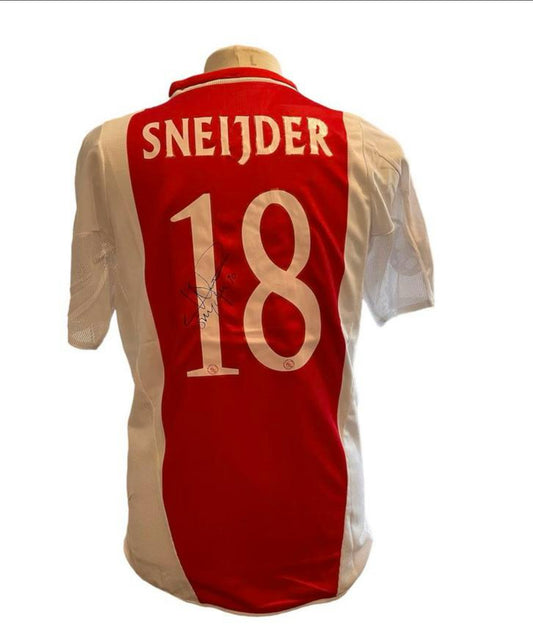 Wesley Sneijder gesigneerd Ajax 2004-2005 shirt met foto- en videobewijs