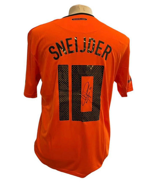 Wesley Sneijder gesigneerd Nederlands elftal WK 2010 shirt met foto- en videobewijs