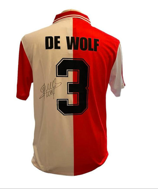 John de Wolf gesigneerd Feyenoord 1994-1995 shirt met foto & videobewijs