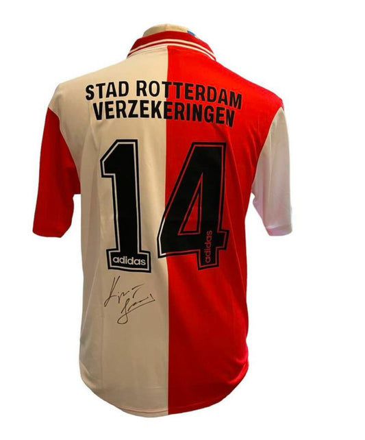 Joseph Kiprich gesigneerd Feyenoord 1994-1995 shirt met fotobewijs