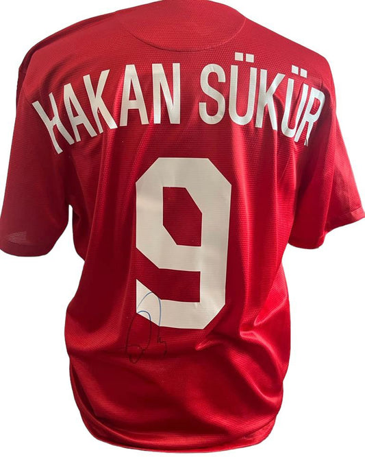 Hakan Şükür gesigneerd Turkije 2012 shirt met certificaat