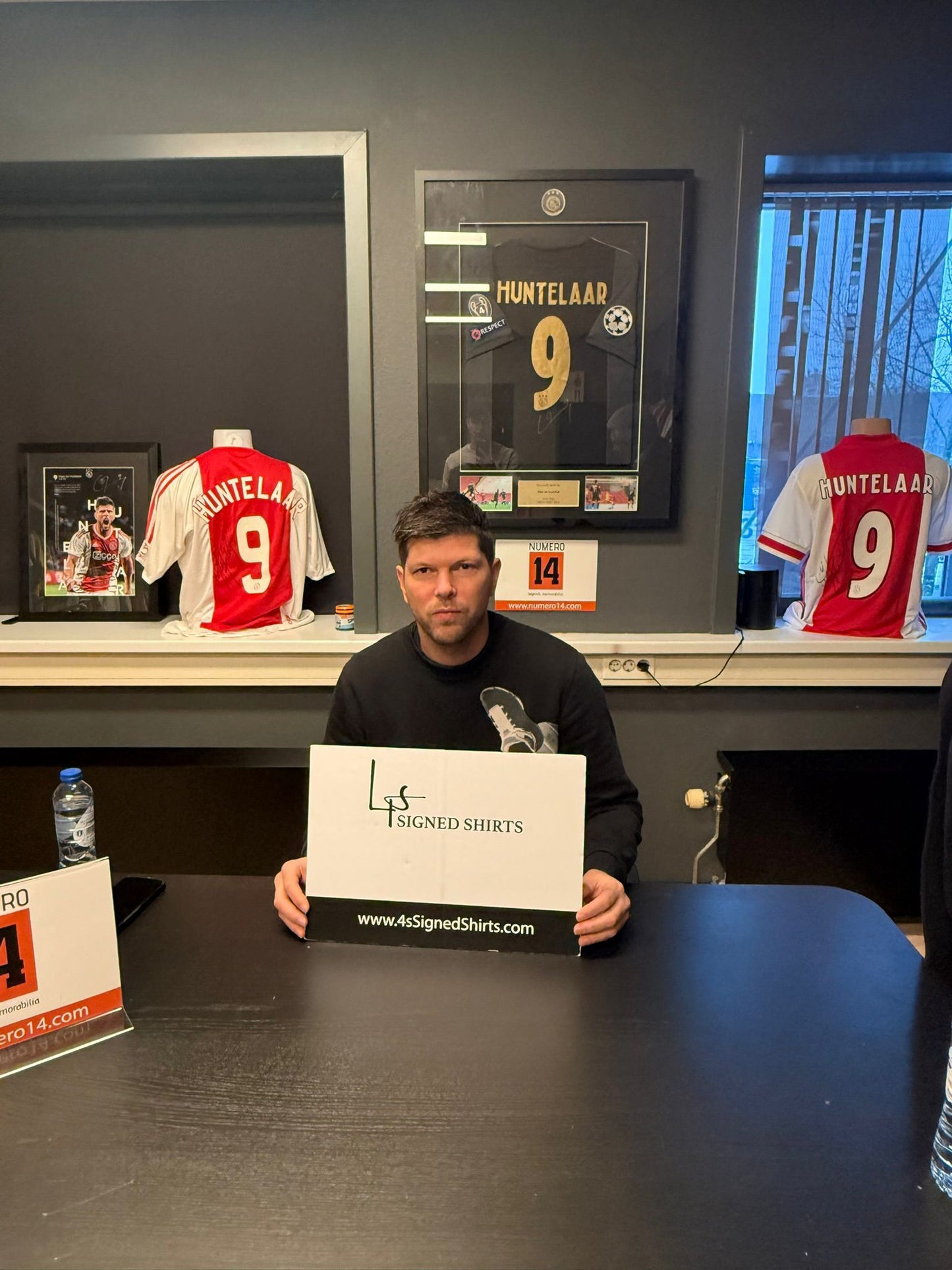 Klaas-Jan Huntelaar gesigneerd Real Madrid 2008-2009 shirt met fotobewijs