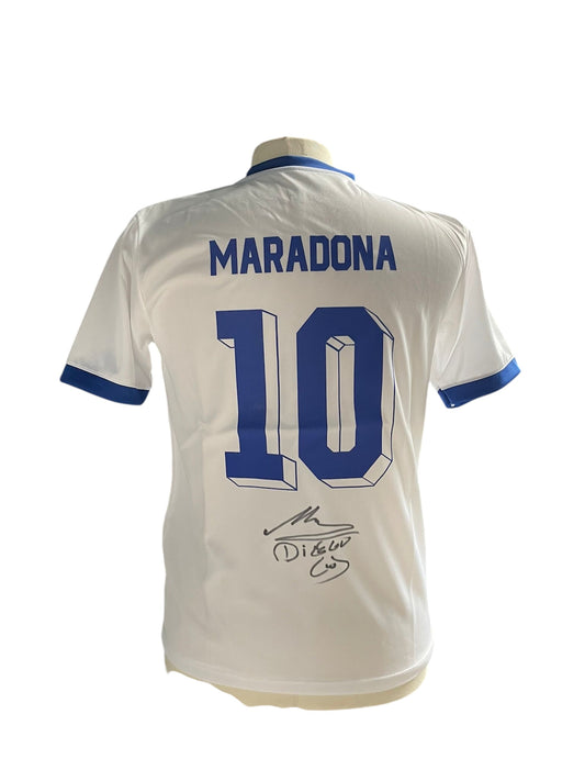 Diego Maradona gesigneerd Argentinië 1982 WK shirt met echtheidscertificaat