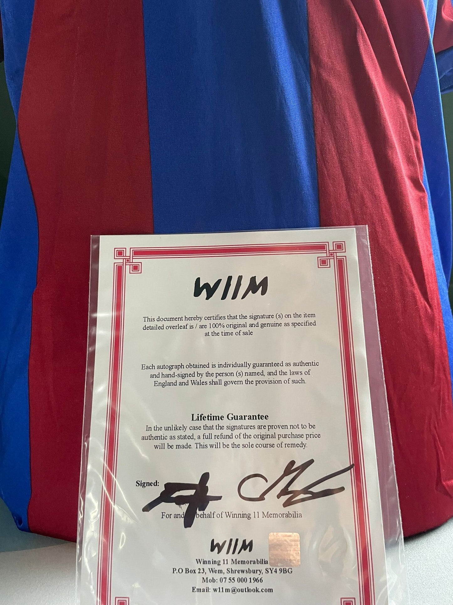 Johan Cruijff gesigneerd FC Barcelona 1973 shirt met certificaat