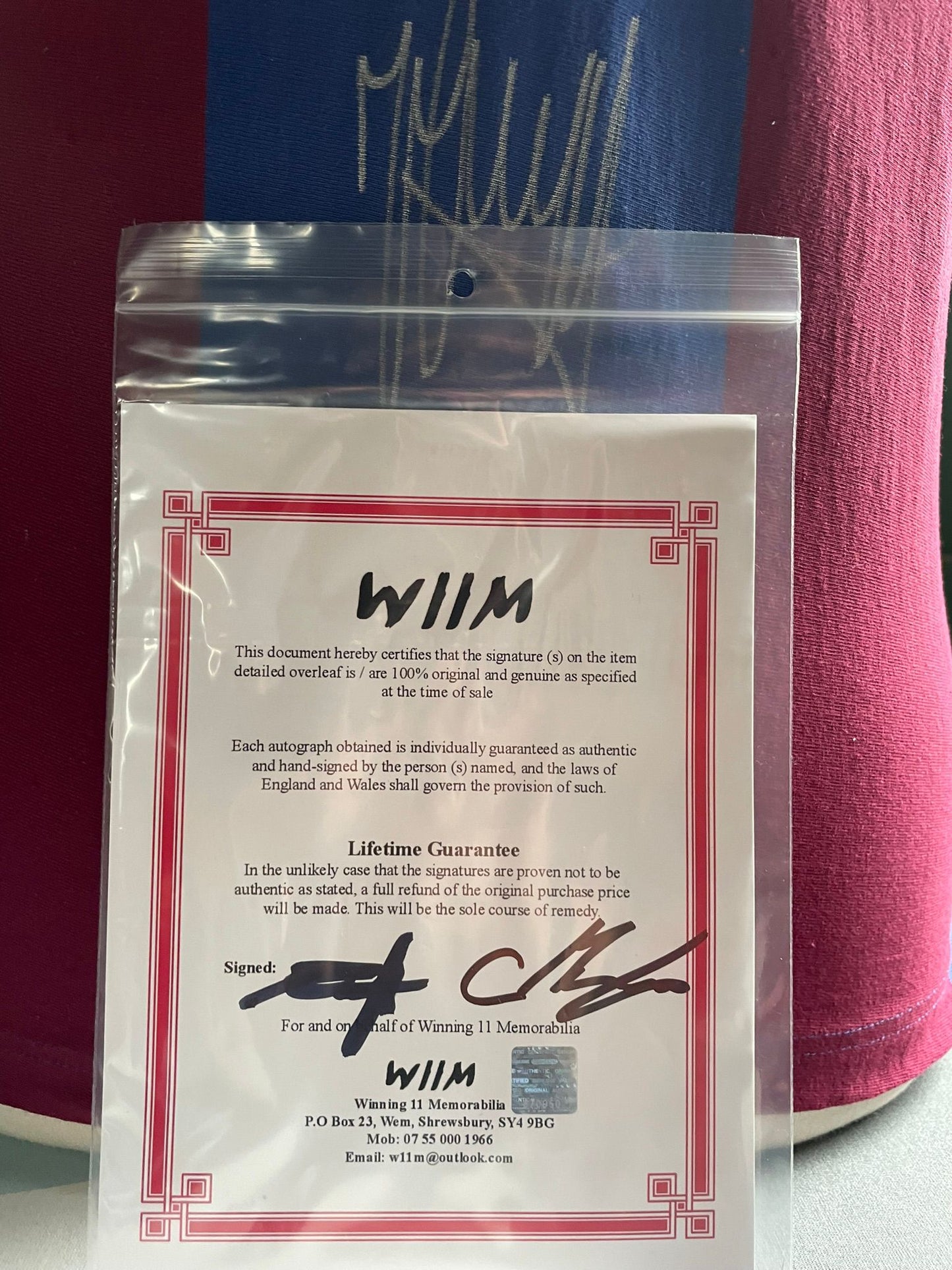 Johan Cruijff gesigneerd FC Barcelona 1973 shirt met certificaat