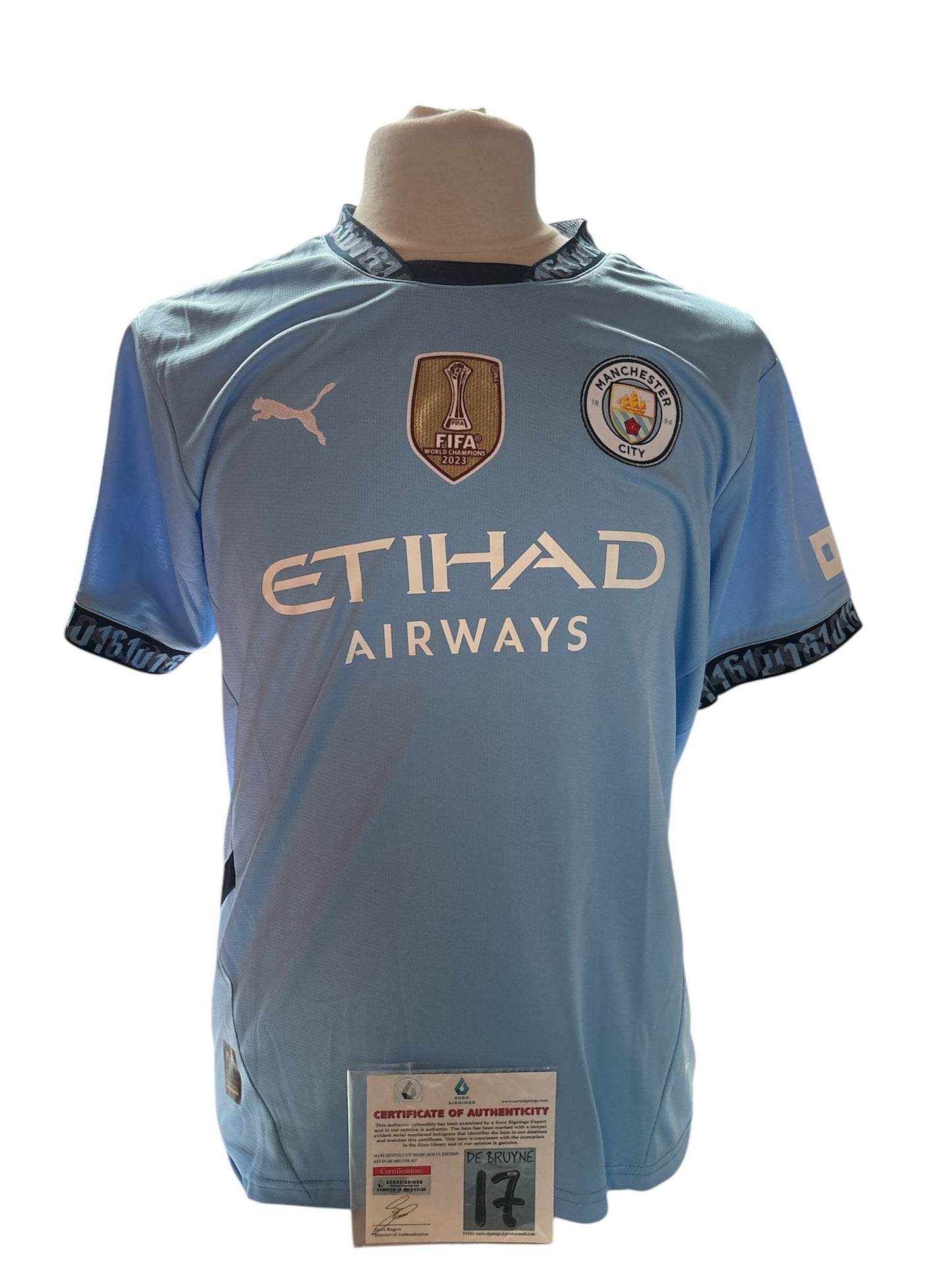 Kevin de Bruyne gesigneerd Manchester City 2024-2025 echtheidscertificaat