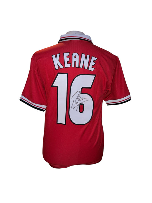 Roy Keane gesigneerd Manchester United 1998-1999 shirt met certificaat