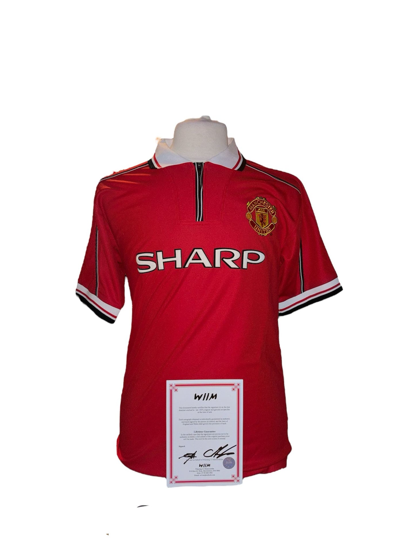 Roy Keane gesigneerd Manchester United 1998-1999 shirt met certificaat