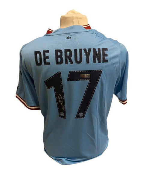 Kevin de Bruyne gesigneerd Manchester City 2022-2023 shirt met certificaat