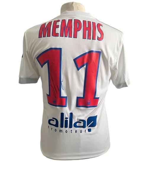 Memphis gesigneerd Olympique Lyon 2017/2018 shirt met certificaat