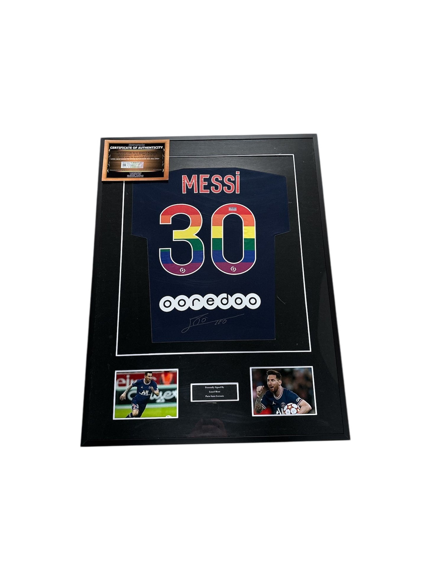 Lionel Messi 2021/2022 Paris Saint Germain ingelijst shirt