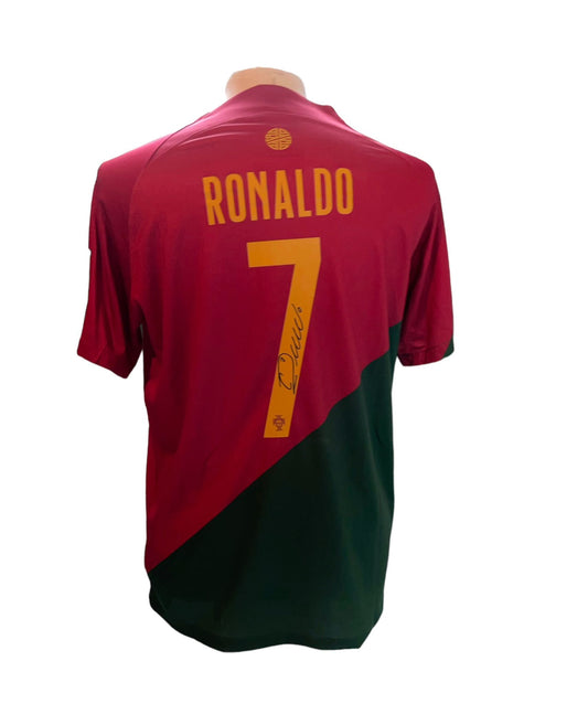 Cristiano Ronaldo gesigneerd Portugal WK 2022 met certificaat