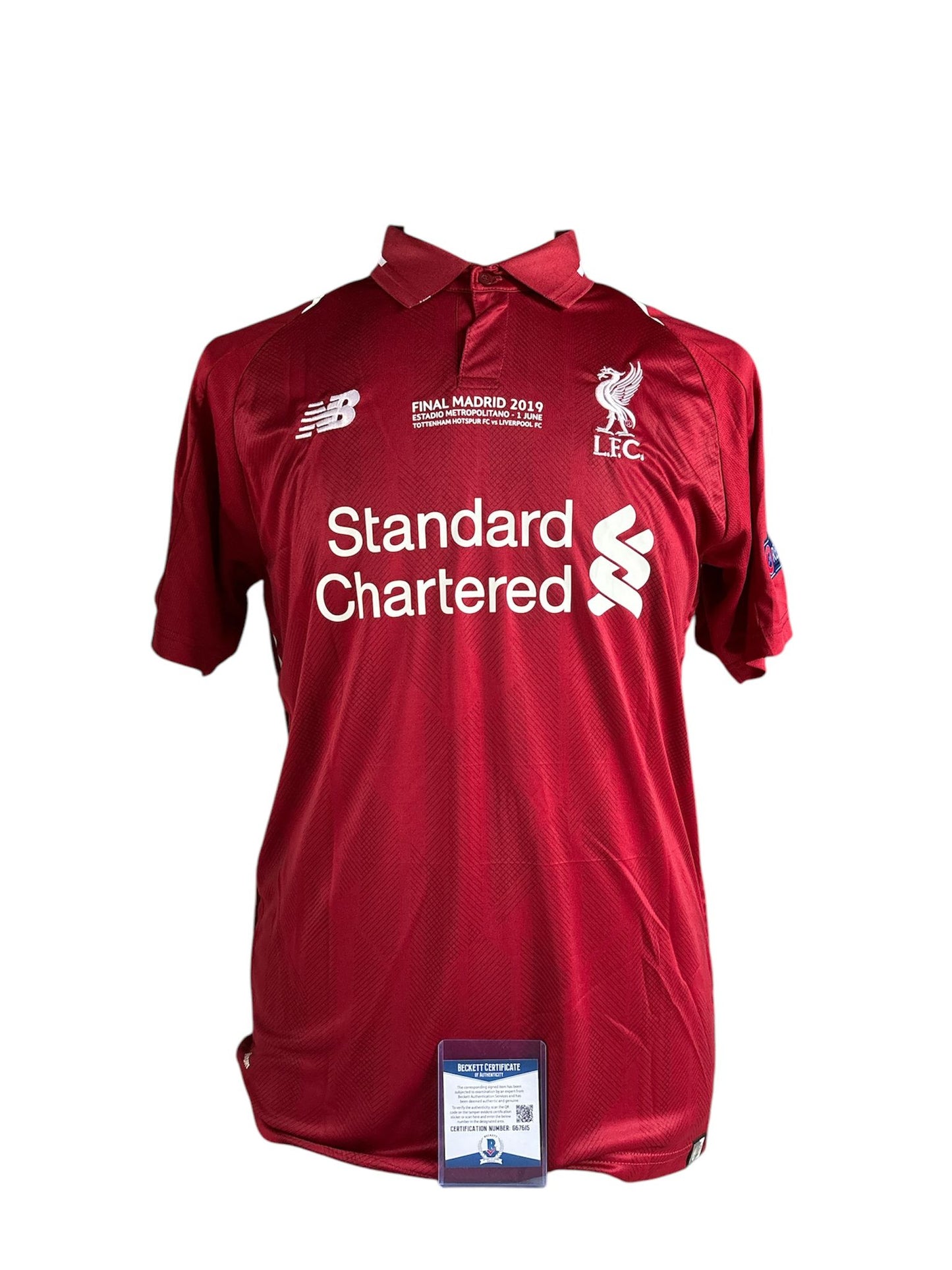 Mohamed Salah gesigneerd Liverpool 2018-2019 shirt met certificaat