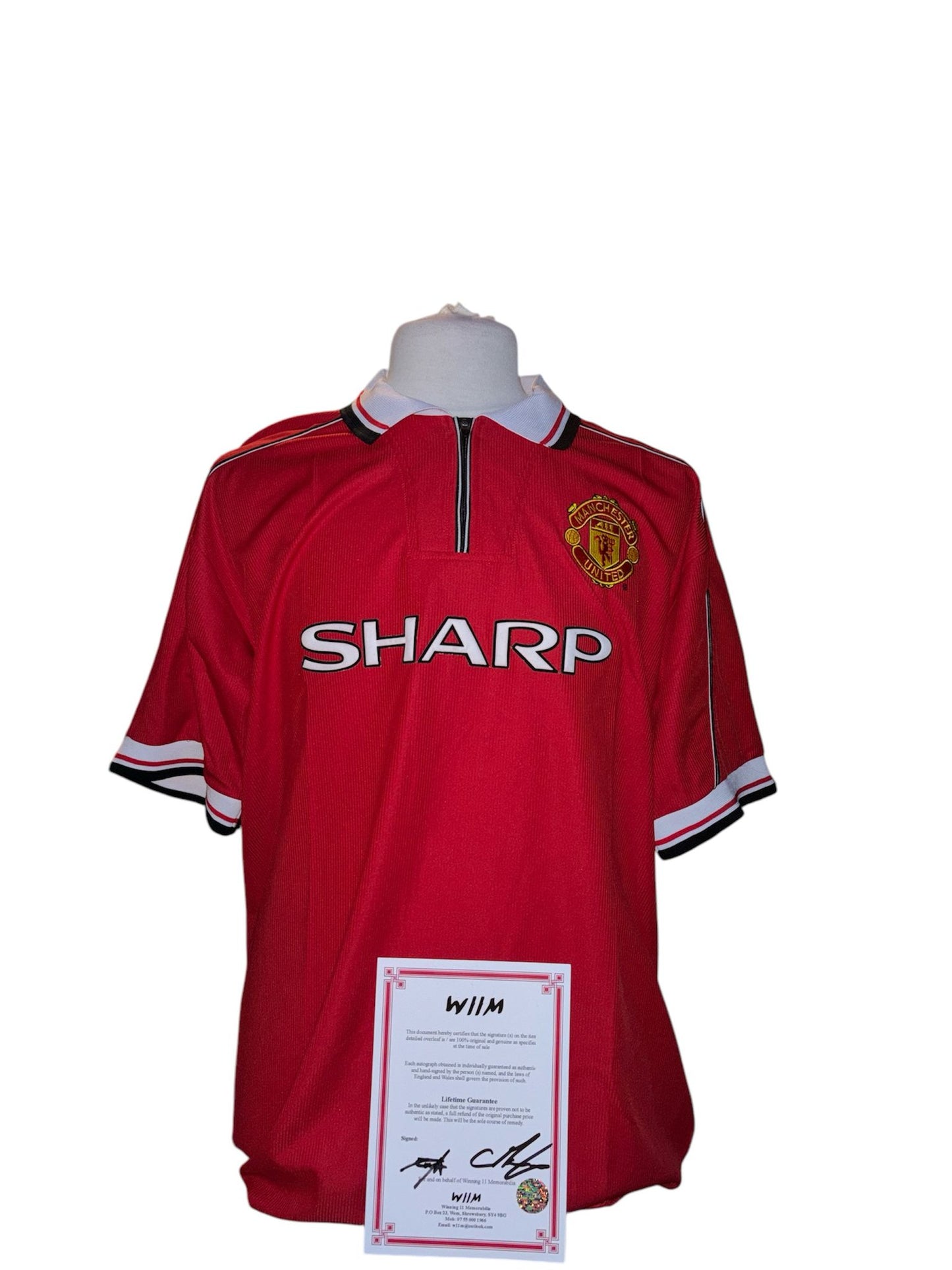 Paul Scholes gesigneerd Manchester United 1998-1999 shirt met echtheidscertificaat