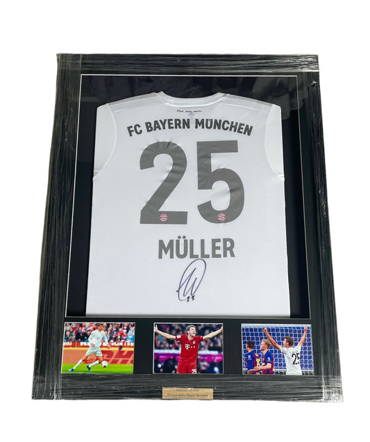 Gesigneerd en ingelijst Thomas Müller Bayern München 2019-2020 shirt met certificaat