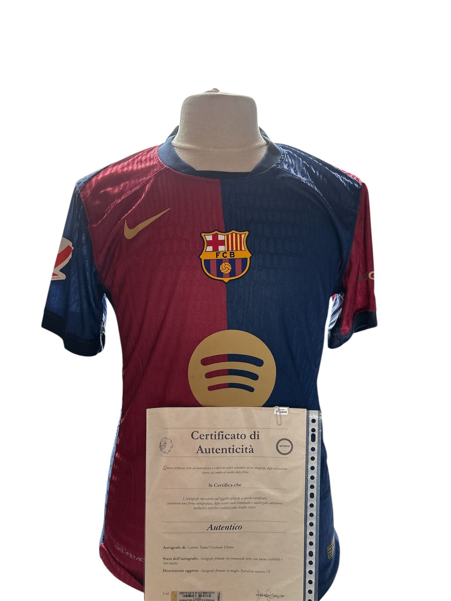 Lamine Yamal gesigneerd FC Barcelona 2024-2025 shirt met echtheidscertificaat