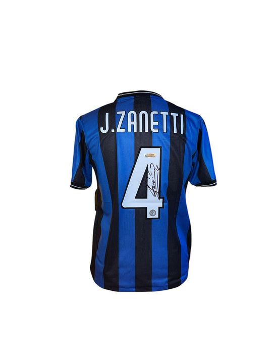 Javier Zanetti gesingeerd Inter Milan 2010-2011 shirt met certificaat