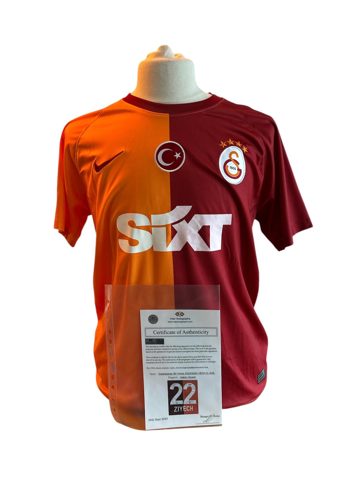 Hakim Ziyech signed Galatasaray 2023-2024 shirt with certificate of authenticity