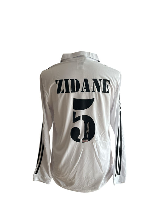 Zinedine Zidane gesigneerd Real Madrid 2001-2002 shirt met certificaat