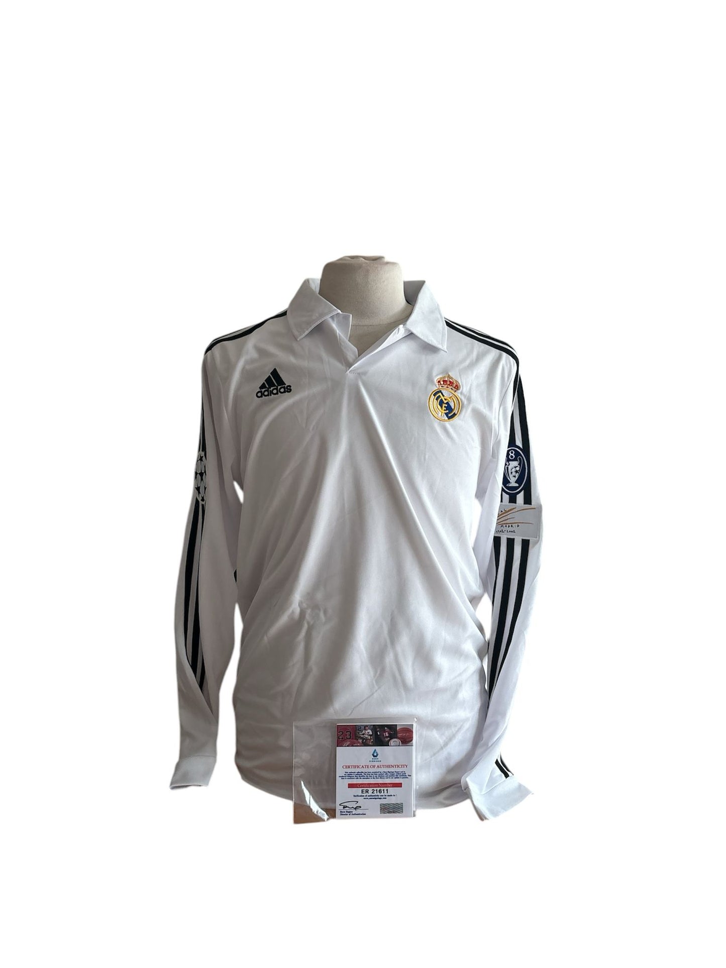 Zinedine Zidane gesigneerd Real Madrid 2001-2002 shirt met certificaat