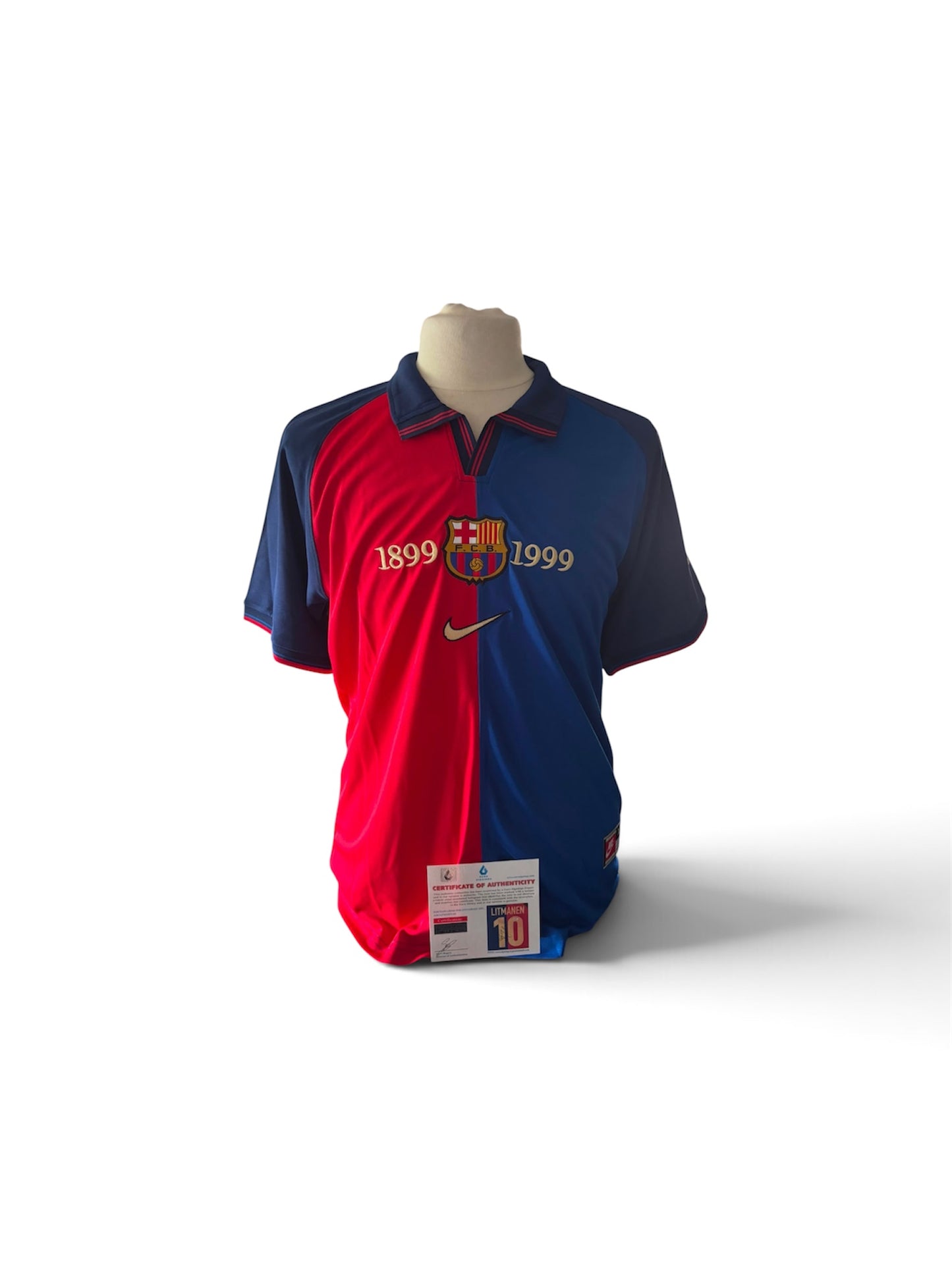Jari Litmanen gesigneerd FC Barcelona 1999-2000 shirt met certificaat