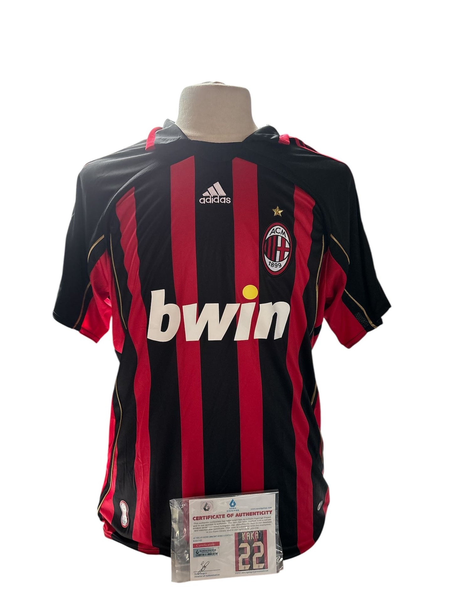 Kaká gesigneerd AC Milan 2006-2007 shirt met echtheidscertificaat