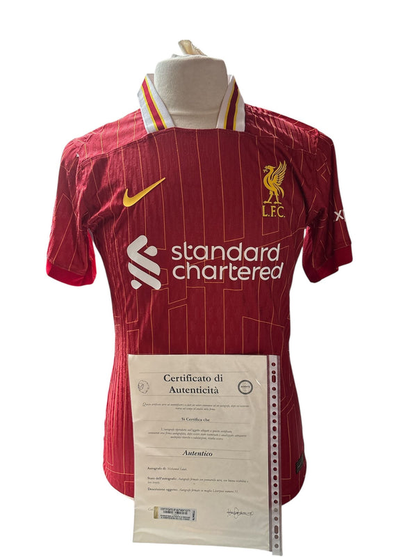 Mohamed Salah gesigneerd Liverpool 2024-2025 shirt met echtheidscertificaat