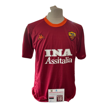 Gabriel Batistuta gesigneerd AS Roma 2000-2001 shirt met certificaat