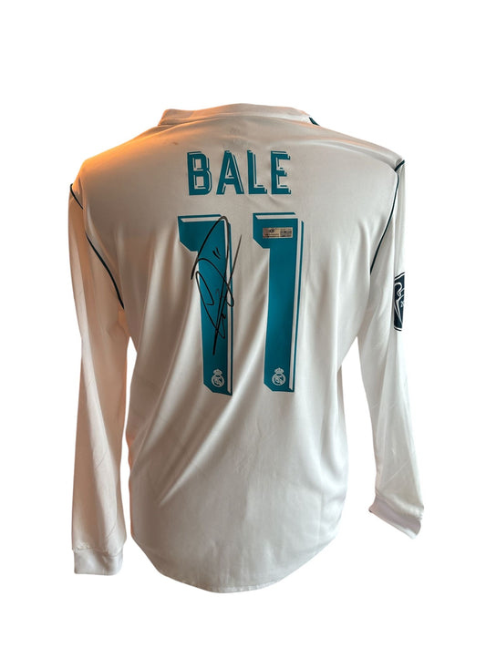 Gareth Bale gesigneerd Real Madrid 2017-2018 Champions League lange mouw shirt