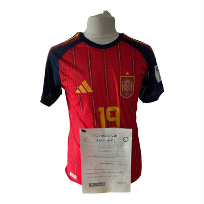 Lamine Yamal gesigneerd Spanje WK 2026 shirt met certificaat