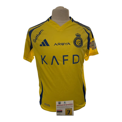 Cristiano Ronaldo gesigneerd Al Nassr 2024-2025 shirt met certificaat