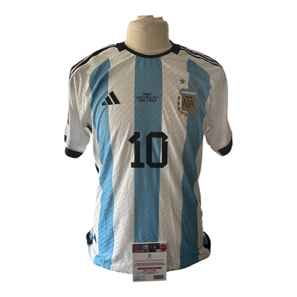 Lionel Messi gesigneerd Argentinië WK 2022 finaleshirt met certificaat